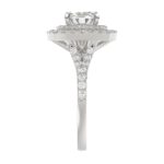 14K WHITE GOLD 1/2CT ROUND DIAMOND LADIES SEMI MOUNT RING(CENTER STONE MOUNT ROUND DIAMOND 1CT) - Image 5