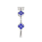 14K WHITE GOLD 1/2CT ROUND/PINK SAPPHIRE DIAMOND LADIES BAND (ROUND DIAMOND 1/3CT) - Image 5