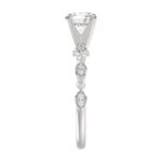 14K WHITE GOLD 1/4CT ROUND DIAMOND LADIES SEMI MOUNT RING (CENTER STONE ROUND DIAMOND 1CT) - Image 6