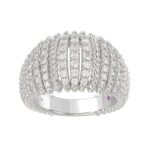 14K WHITE GOLD 1CT ROUND DIAMOND LADIES FASHION RING