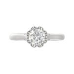14K WHITE GOLD 1CT ROUND DIAMOND LADIES RING(CENTER STONE ROUND DIAMOND 1CT) - Image 6