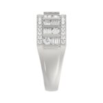 14K WHITE GOLD 1CT ROUND/BAGUETTE DIAMOND LADIES BAND - Image 3