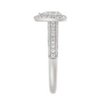14K WHITE GOLD 1CT ROUND/PEAR DIAMOND LADIES RING( CENTER STONE PEAR DIAMOND 1/2 CT) - Image 5