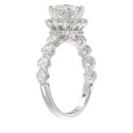 14K WHITE GOLD 1CT ROUND/PRINCESS DIAMOND LADIES SEMI MOUNT RING(CENTER STONE MOUNT PRINCESS DIAMOND 1CT) - Image 2
