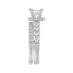 14K WHITE GOLD 2 1/4CT ROUND/PRINCESS DIAMOND LADIES BRIDAL SET(CENTER STONE PRINCESS DIAMOND 3/4CT) - Image 6