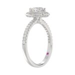 14K WHITE GOLD1 1/3CT ROUND DIAMOND LADIES BRIDAL SET(CENTER STONE ROUND DIAMOND 3/4CT) - Image 3