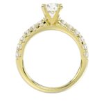14K YELLOW GOLD 1CT ROUND DIAMOND LADIES BRIDAL SET(CENTER STONE MOUNT ROUND DIAMOND 1CT) - Image 4