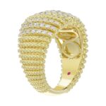 14K YELLOW GOLD 1CT ROUND DIAMOND LADIES FASHION RING - Image 3