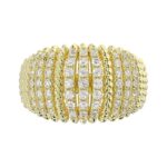 14K YELLOW GOLD 1CT ROUND DIAMOND LADIES FASHION RING - Image 4