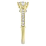 14K YELLOW GOLD 1CT ROUND DIAMOND LADIES RING(CENTER STONE ROUND DIAMOND 3/4CT) - Image 3