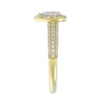 14K YELLOW GOLD 1CT ROUND/PEAR DIAMOND LADIES RING( CENTER STONE PEAR DIAMOND 1/2 CT) - Image 5