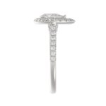 18K WHITE GOLD 1 1/2CT ROUND/PEAR DIAMOND LADIES RING (CENTER STONE PEAR DIAMOND 3/4CT) - Image 6