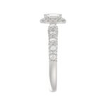 18K WHITE GOLD 1 1/3CT ROUND/EMERALD DIAMOND LADIES RING (CENTER STONE EMERALD DIAMOND 1/2CT) - Image 6