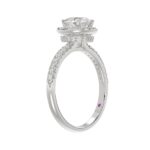 18K WHITE GOLD 1 1/4CT ROUND/PEAR DIAMOND LADIES BRIDAL SET(CENTER STONE PEAR DIAMOND 3/4CT) - Image 5