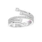 18K WHITE GOLD 1/2CT ROUND DIAMOND LADIES RING