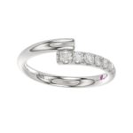 18K WHITE GOLD 1/3CT ROUND DIAMOND LADIES FASHION RING