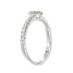 18K WHITE GOLD 1/3CT ROUND DIAMOND LADIES FASHION RING - Image 2