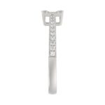 18K WHITE GOLD 1/3CT ROUND/BAGUETTE DIAMOND LADIES RING - Image 5
