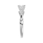 18K WHITE GOLD 1/4CT ROUND/PRINCESS DIAMOND LADIES RING(CENTER STONE PRINCESS DIAMOND 3/4CT) - Image 5
