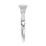 18K WHITE GOLD 1CT ROUND/PRINCESS DIAMOND LADIES RING( CENTER STONE PRINCESS DIAMOND 3/4 CT) - Image 5