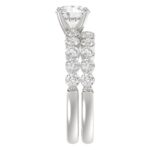 18K WHITE GOLD 2CT ROUND DIAMOND LADIES BRIDAL SET - Image 6