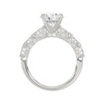 18K WHITE GOLD 3 1/2CT ROUND/OVAL DIAMOND LADIES RING(CENTER STONE MOUNT ROUND DIAMOND 2CT) - Image 5