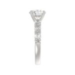 18K WHITE GOLD 3 1/2CT ROUND/OVAL DIAMOND LADIES RING(CENTER STONE MOUNT ROUND DIAMOND 2CT) - Image 6