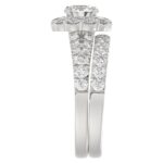 18K WHITE GOLD 3 3/4CT ROUND DIAMOND LADIES SEMI MOUNT BRIDAL SET(CENTER STONE MOUNT ROUND DIAMOND 1CT - Image 6