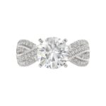 18K WHITE GOLD 3 3/4CT ROUND DIAMOND SEMI MOUNT LADIES RING (CENTER STONE ROUND DIAMOND 3.00CT) - Image 7