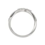 18K WHITE GOLD 3/8CT ROUND/PEAR DIAMOND LADIES RING - Image 2