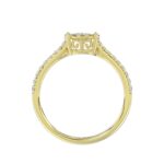 18K YELLOW GOLD 1/2CT ROUND DIAMOND LADIES RING(CENTER STONE ROUND DIAMOND 1/4CT) - Image 3