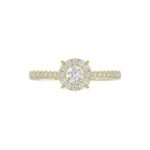 18K YELLOW GOLD 1/2CT ROUND DIAMOND LADIES RING(CENTER STONE ROUND DIAMOND 1/4CT) - Image 6