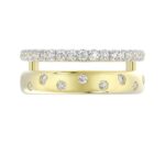18K YELLOW GOLD 1/2CT ROUND DIAMOND LADIES WRAP RING - Image 4