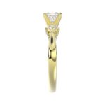 18K YELLOW GOLD 1/4CT ROUND/PRINCESS DIAMOND LADIES RING(CENTER STONE PRINCESS DIAMOND 3/4CT) - Image 5