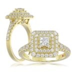 18K YELLOW GOLD 1CT ROUND DIAMOND LADIES RING
