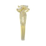 18K YELLOW GOLD 3/4CT ROUND/OVAL DIAMOND LADIES RING(CENTER STONE OVAL DIAMOND 3/4CT) - Image 5