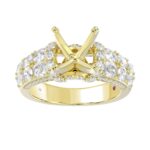 18K YELLOW GOLD 6.00CT ROUND/OVAL DIAMOND SEMI MOUNT LADIES RING (CENTER STONE ROUND DIAMOND 4.00CT) - Image 2