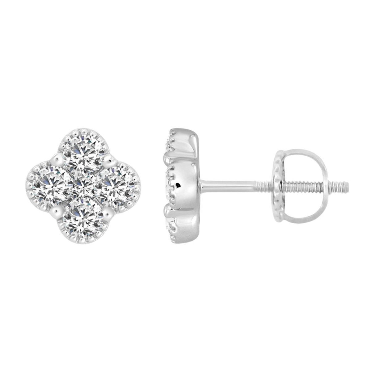 19262010_VA10625W-14K-1201x1201.jpg 14K WHITE GOLD 1 1/5CT ROUND DIAMOND LADIES EARRINGS - Image 1