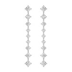 18K WHITE GOLD 2CT ROUND DIAMOND LADIES EARRINGS