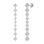 18K WHITE GOLD 2CT ROUND DIAMOND LADIES EARRINGS - Image 3