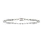 14K WHITE GOLD 3CT ROUND DIAMOND LADIES TENNIS BRACELET