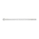 14K WHITE GOLD 3CT ROUND DIAMOND LADIES TENNIS BRACELET - Image 2