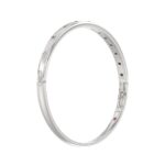 18K WHITE GOLD 1/2CT ROUND DIAMOND LADIES BANGLE - Image 2