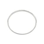 18K WHITE GOLD 1/2CT ROUND DIAMOND LADIES BANGLE - Image 3