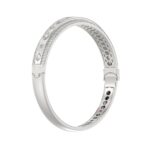 18K WHITE GOLD 2 1/2CT ROUND/MARQUISE DIAMOND LADIES BANGLE - Image 2