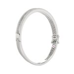 18K WHITE GOLD 2CT ROUND/BAGUETTE DIAMOND LADIES BANGLE - Image 5