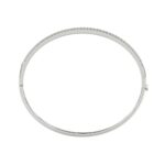 18K WHITE GOLD 3CT ROUND DIAMOND LADIES BANGLE - Image 3