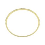 18K YELLOW GOLD 1CT ROUND DIAMOND LADIES BANGLE - Image 3