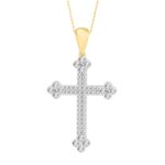 10K YELLOW GOLD 1/3CT ROUND DIAMOND LADIES PENDANT