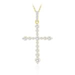 10K YELLOW GOLD 1/3CT ROUND/PINK SAPPHIRE DIAMOND LADIES PENDANT WITH CHAIN